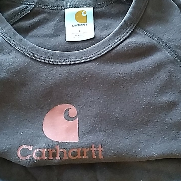 ๐ฆ CARHARTT BROWN CREW Long Sleeve TEE WOMENS LG VNPLC - Picture 4 of 16